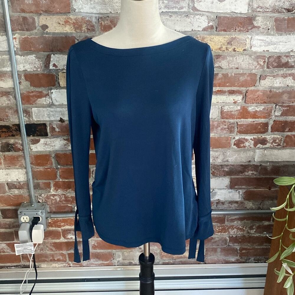 Banana Republic - Gorgeous Blue Top - Tie Cuffs - Size S